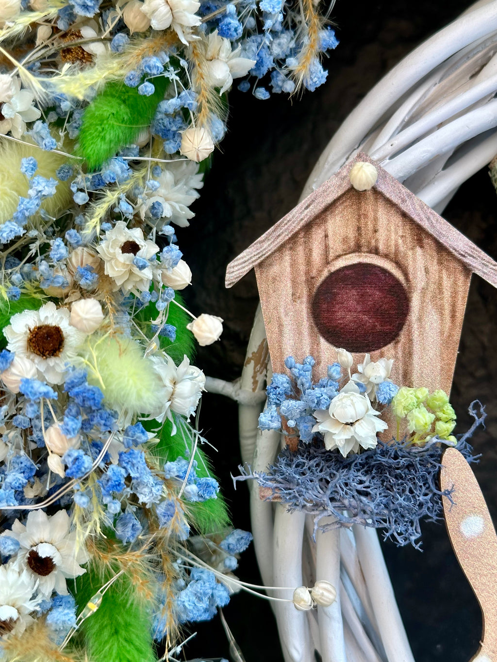 Spring Easter Wreath – Handmade Floral Front Door Decor