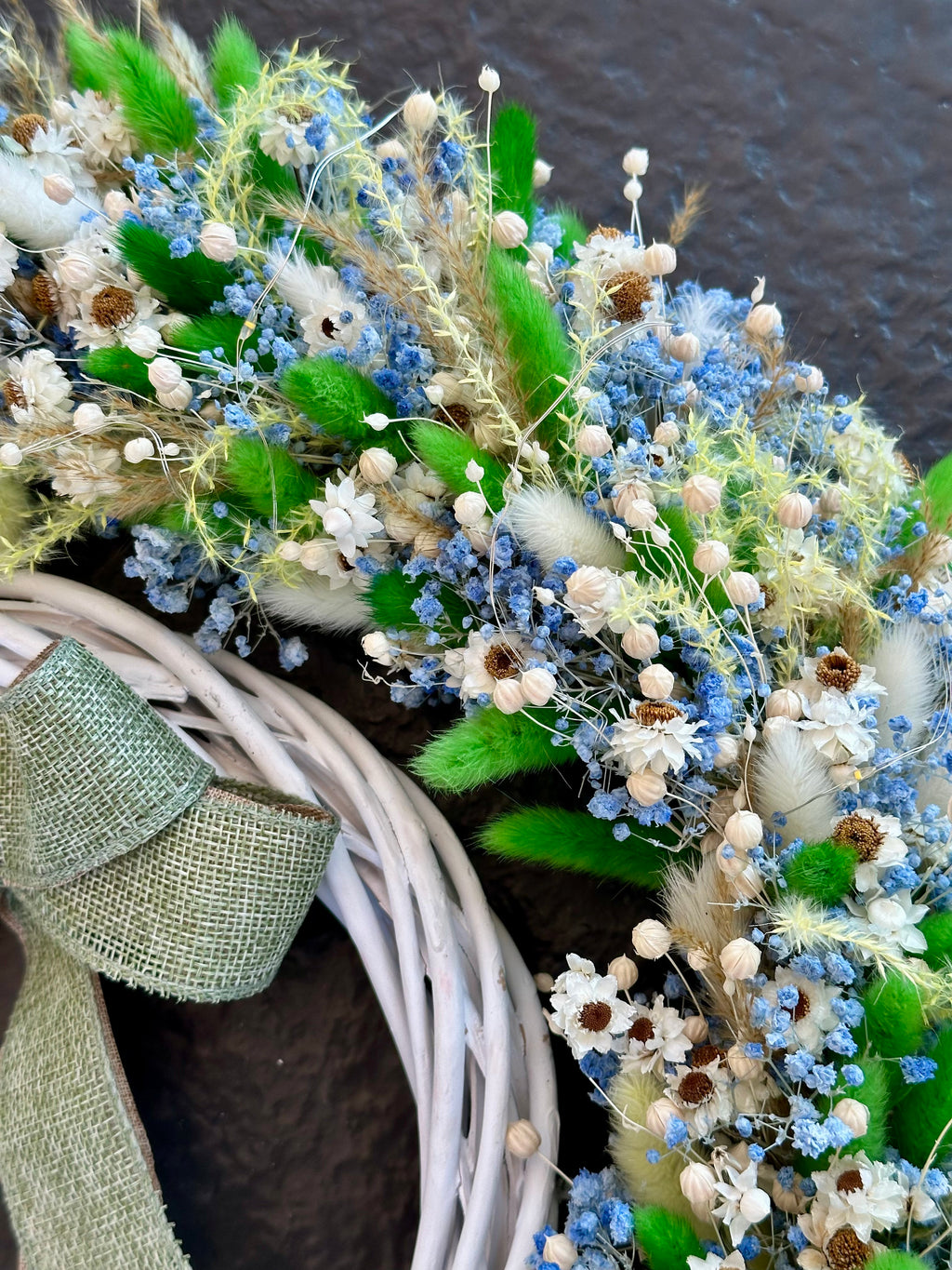 Spring Easter Wreath – Handmade Floral Front Door Decor