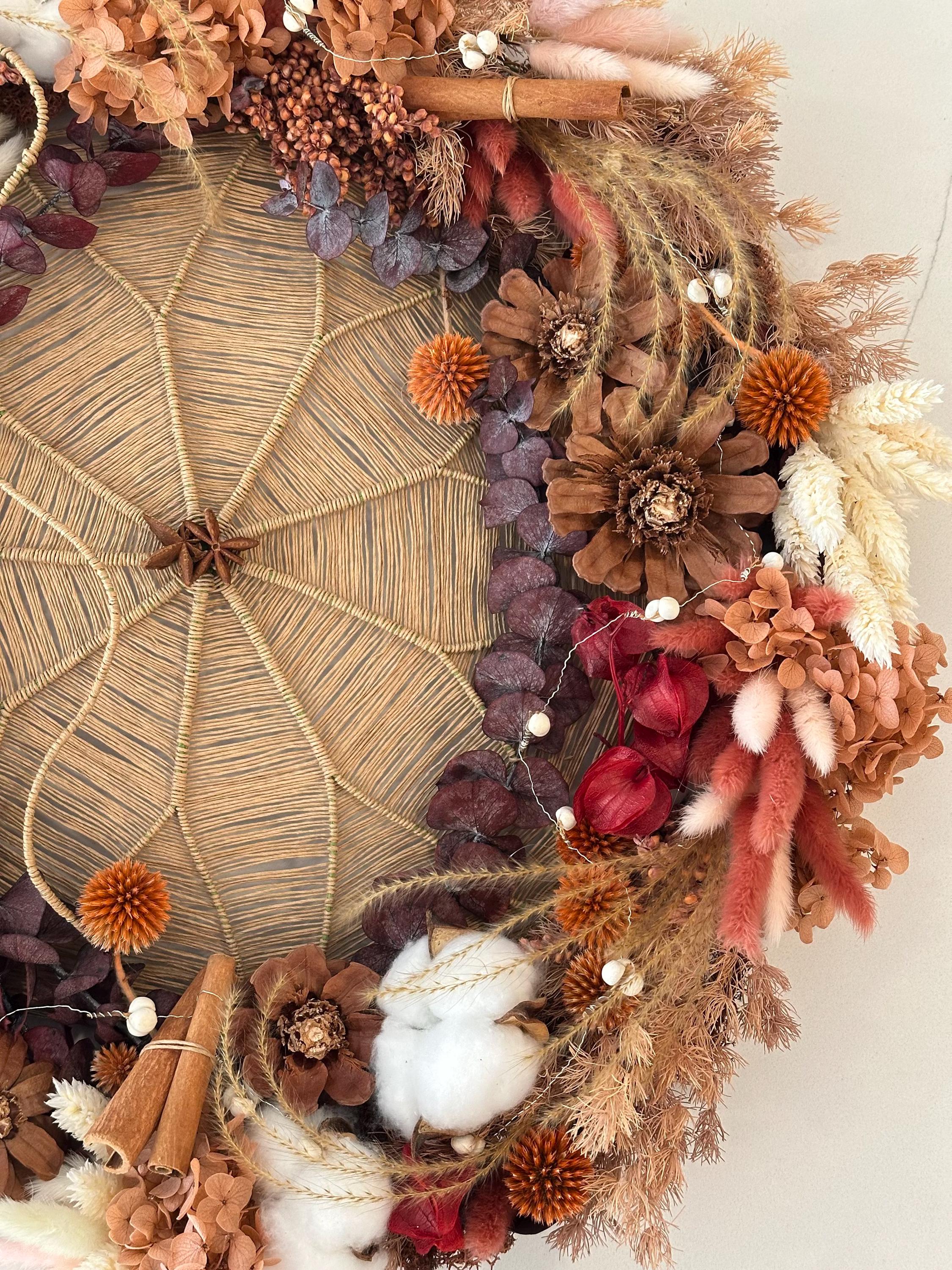 Neutral Botanical Wreath – Handmade Front Door and Wall Decor