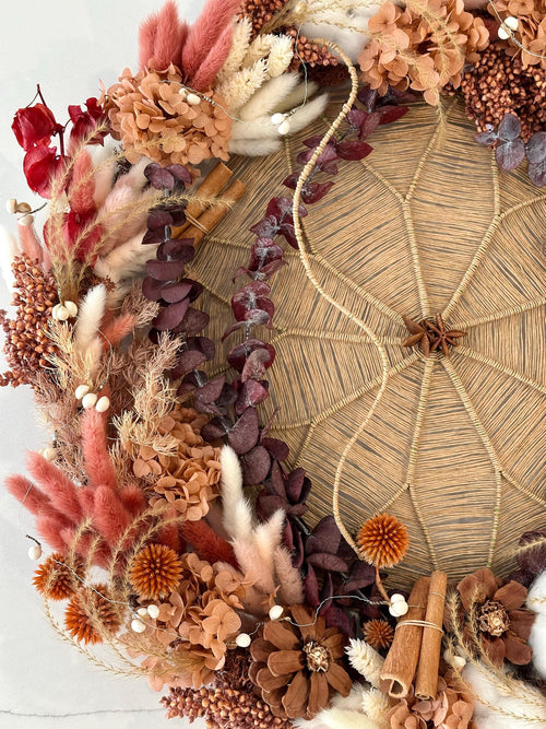 Neutral Botanical Wreath – Handmade Front Door and Wall Decor