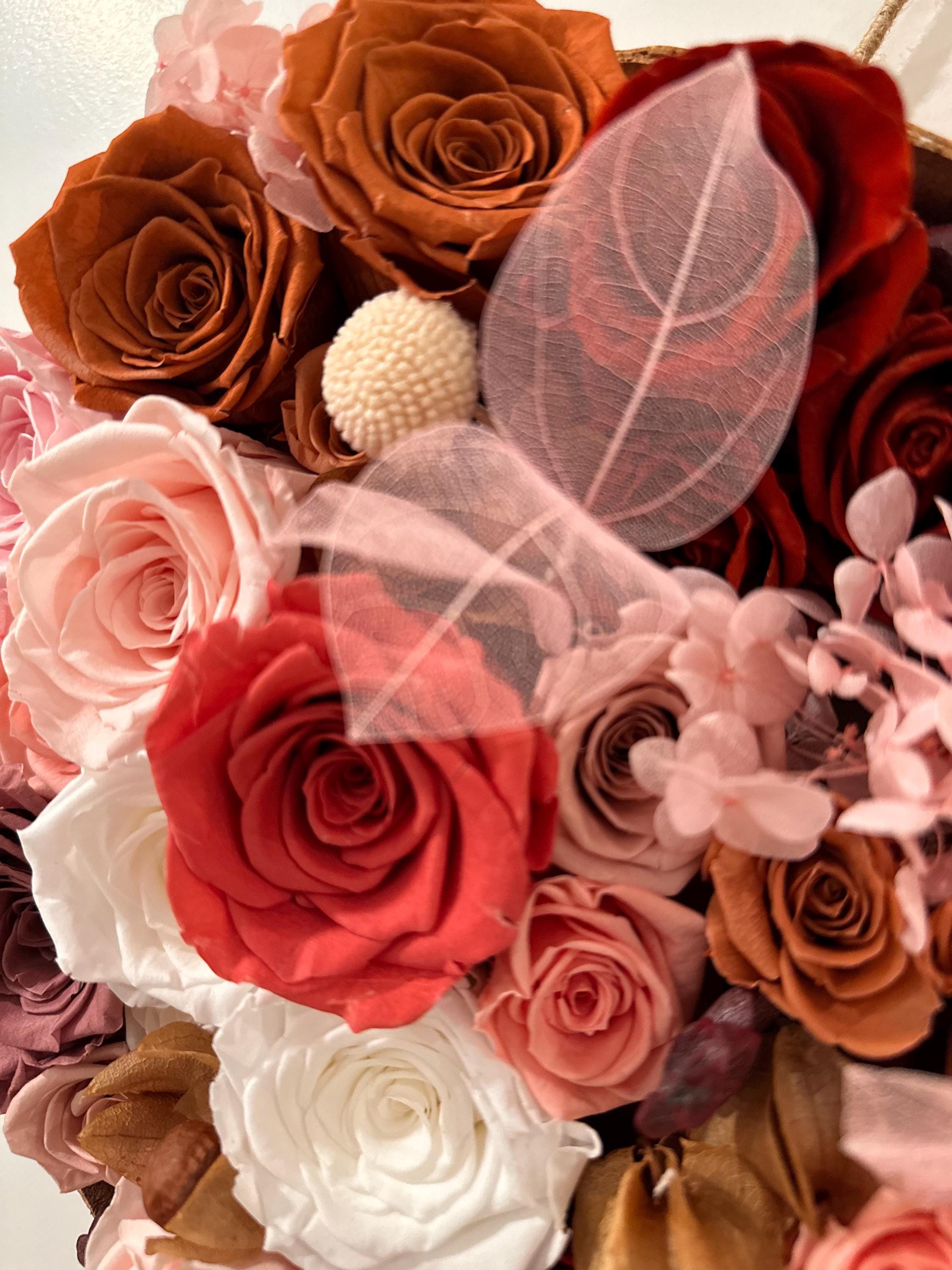 Preserved Rose Heart Wall Decor – Handmade Floral Heart